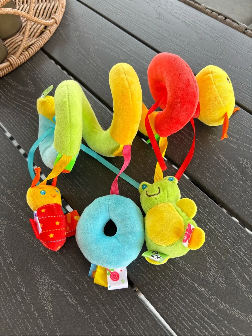 Molucky Baby Rattle Toy – Soft Cotton Plush Spiral Hanging Toy for Newborn+